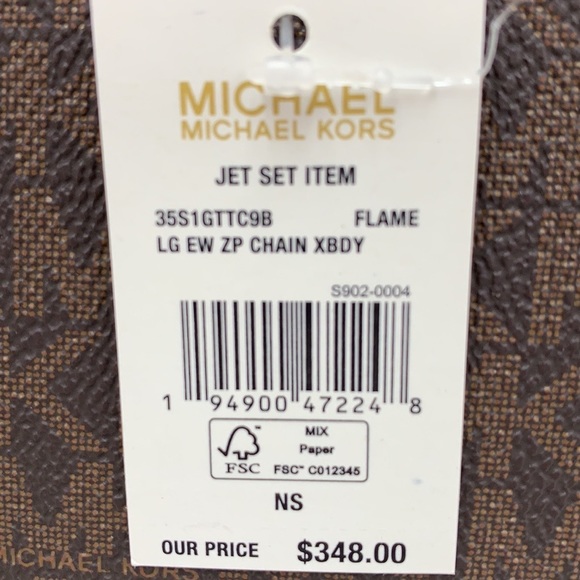 MICHAEL KORS
Jet Set Large Logo Crossbody Bag Flame Multi/ Brown color - Picture 16 of 16